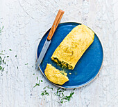 Omelette with leftover herbs