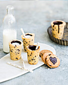 Edible cups made from cookie dough