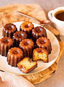 Traditional vanilla and rum cannelés