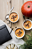 Butternut Squash Soup with Roasted Bacon