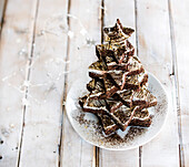Chocolate fir tree cake
