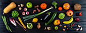 Frisches Obst und Gemüse für die vegane Ernährung