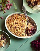 Apple and grape crumble