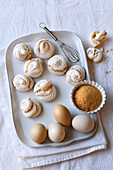 Small meringues with brown sugar