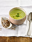 Cold avocado and cucumber soup