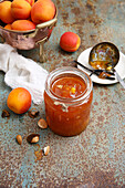 Apricot jam with vanilla and almonds