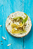 Raw courgette cheesecake