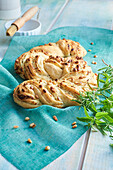 Fresh herb Babka appetizer