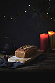 Christmas ambiance with banana bread
