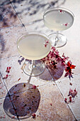 Glass of virgin barley water cocktail