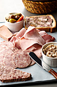 Tray of cold cuts and small patés