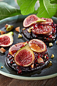 Fig,dried fruit and nut baked tartlets