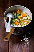Autumn minestrone with butternut squash