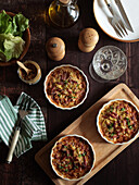 Leek,Cancoillotte and bacon gratin