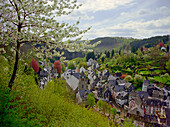 View over Monschau, Eifel, Germany