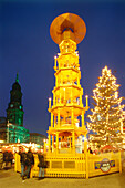 Handcrafted Christmas pyramid, Dresdner Striezelmarkt, Saxony, Germany
