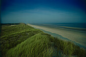 Dunes and wide sea, Juist, North Sea, Lower Saxony, Germany
