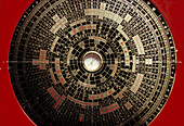 Close up of a Feng Shui compass, Hong Kong, China, Asia