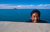 Mann aus dem tibetischen Hochland Qinghai See, China