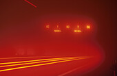 Autobahn Nebelwarnung