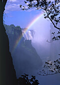 Rainbow at the Victoria Falls. Tanzania, Africa