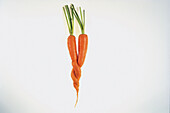 Two carrots entwined, Vegetable, Food, Abstract