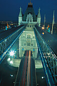 Tower Bridge bei Nacht, London, England, Großbritannien, Europa