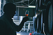 A man tasting sherry, Jerez, Andalusia, Spain, Europe