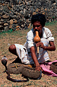 Snake-charmer with Cobra, Galle Sri Lanka