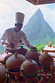 Cook, Deluxe resort, Ladera, St. Lucia, Caribbean