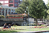 People relaxing, people relaxing at river