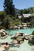 Hot springs in newzealand, people New Zealand