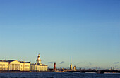 View at Dworzovwy Bridge and Vassikewski Island, St. Petersburg, Russia
