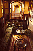 Innenansicht von La Sultana Hotel, Lounge, Marrakesch, Marokko