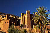Village at the foot of the High Altas, Kasbah Ait Benhaddou, Morocco, Africa