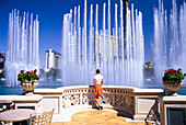 Hotel Bellagio´s dancing fountains, Las Vegas, Nevada, USA, America