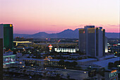 Dawn over Tropicana Hotel, Las Vegas Nevada, USA