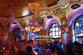 Interior decoration of the Café Opera in the evening, Stockholm, Sweden