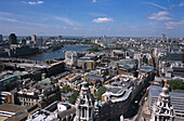 Blick von St. Paul´s Kathedrale auf London, London, England, Großbritanien