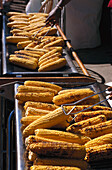 Roasted corn cobs, Nottin Hill, London, England Great Britain