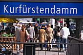 U-Bahn Entrance, Entrance of a subway, Kurfuerstendamm, Berlin