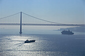 Tagus and Ponte 25 de Abril, Lisbon Portugal