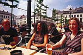 Café, Place du Luxembourg, Brüssel, Belgien