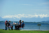 Swimming bath near Lindau, Lake of Constance, Bavaria Germany