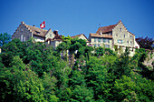 Häuser im Sonnenlicht, Schaffhausen, Schweiz, Europa