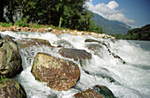 Rhone River near St. Maurice, Switzerland