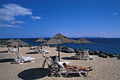 Hotelstrand, Timanfaya Palace, Playa Blanca, Lanzarote Kanarische Inseln, Spanien
