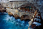 Restaurant Grotta, Palazzese, Polignano a Mare, Apulien, Italien