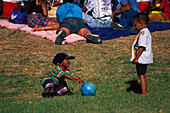 Soccerkids in a park, Johannesburg South Africa