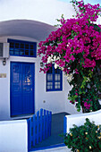 Entrance of a greek house, Imerovigli, Santorin, Cyclades, Greece, Europe